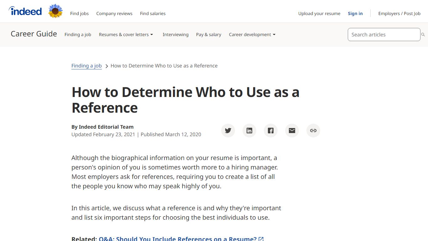 How to Determine Who to Use as a Reference | Indeed.com